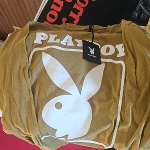 Playboy Mustard Graphic Tee